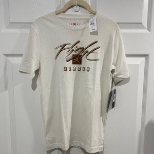 Jordan Cream and Brown Flight Tee